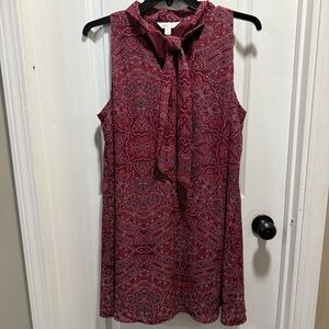 Decree Burgundy Paisley Midi Dress